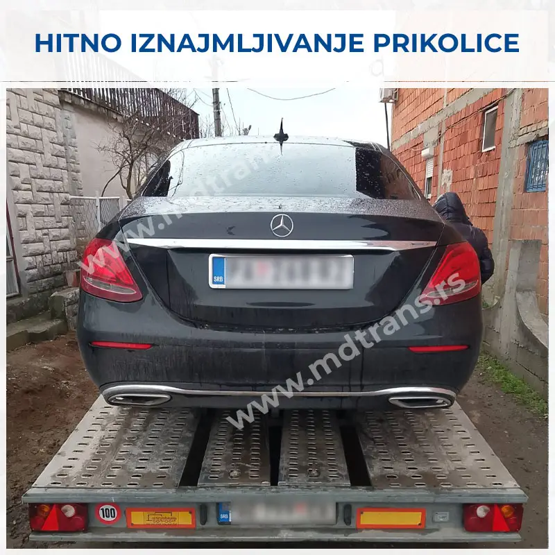 Hitno iznajmljivanje prikolice za prevoz automobila