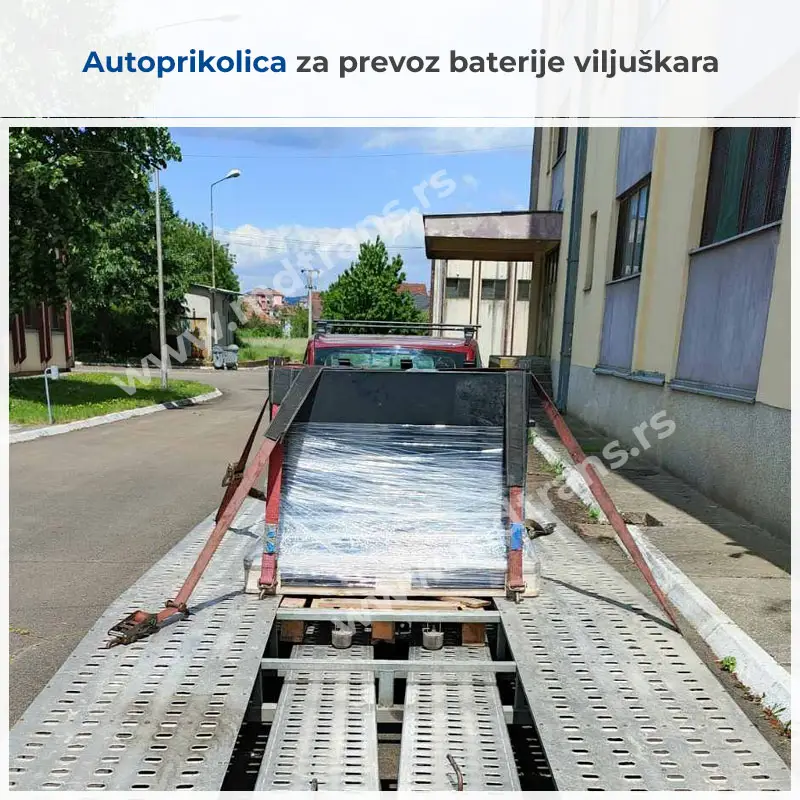Autoprikolica za prevoz baterije viljuškara