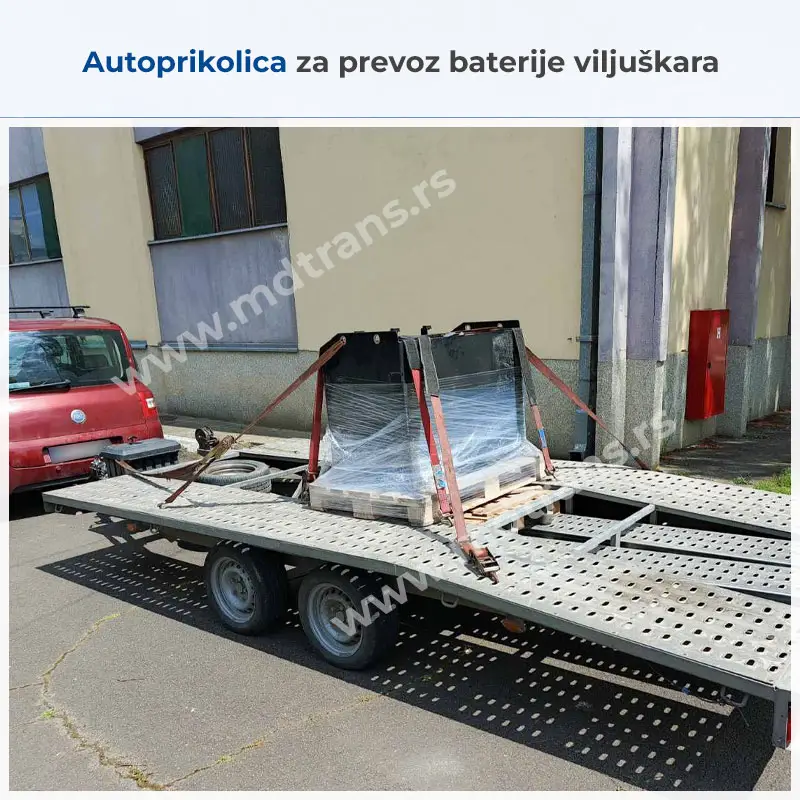 Autoprikolica za prevoz baterije viljuškara