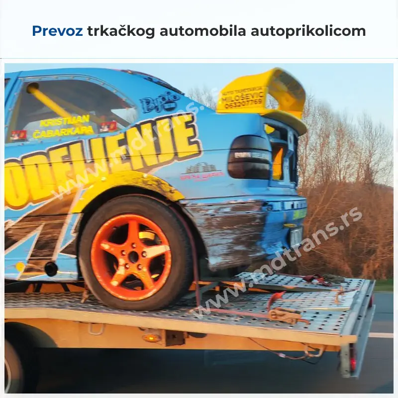 Prevoz trkačkog automobila autoprikolicom