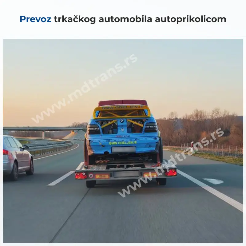 Prevoz trkačkog automobila autoprikolicom