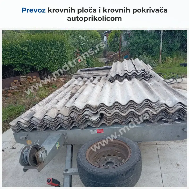 Prevoz krovnih ploča i krovnih pokrivača autoprikolicom Prevoz krovnih ploča i krovnih pokrivača autoprikolicom