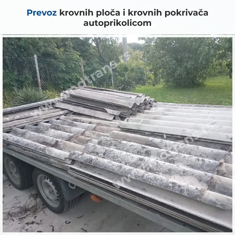 Prevoz krovnih ploča i krovnih pokrivača autoprikolicom Prevoz krovnih ploča i krovnih pokrivača autoprikolicom