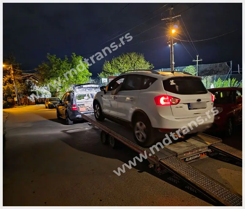 Prevoz auta do servisa iznajmljenom autoprikolicom