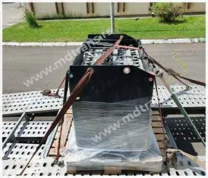 Prevoz baterije viljuskara autoprikolicom