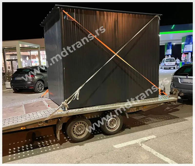 Prevoz mini montažne kucice autoprikolicom