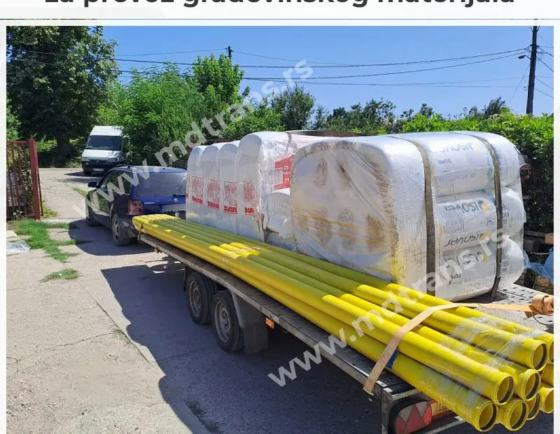 Iznajmljivanje autoprikolice za prevoz građevinskog materijala