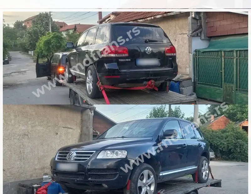 Primer najma naše prikolice za prevoz VW Touareg SUV-a